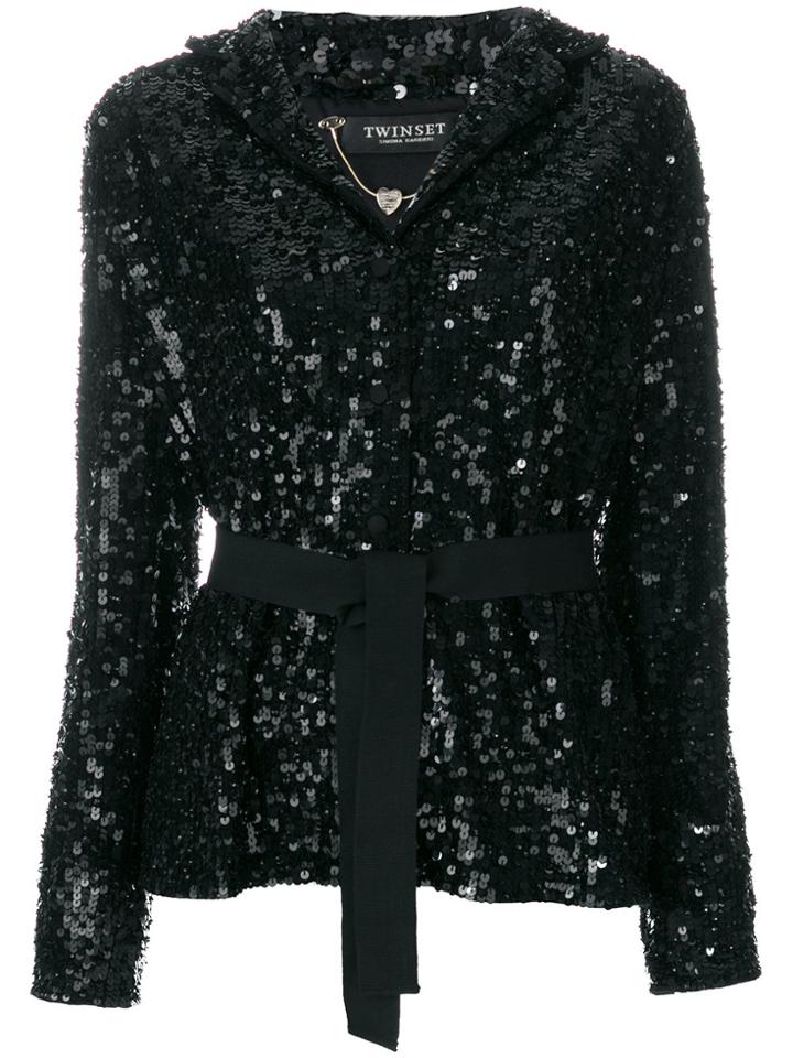 Twin-set Sequined Blouse - Black