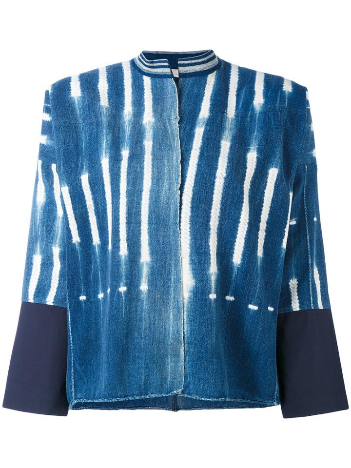 Forte Forte - Raw Printed Denim Jacket - Women - Cotton - 3, Blue, Cotton