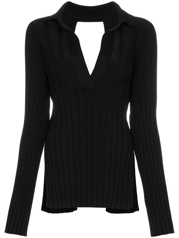 Khaite Sienna Ribbed Knitted Wool Blend Top - Black