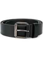 Dries Van Noten Classic Buckle Belt, Men's, Size: 85, Black, Leather