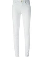Michael Michael Kors Slim Fit Trousers, Women's, Size: 2, White, Cotton/spandex/elastane
