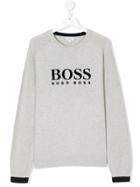 Boss Kids Logo Printed Sweatshirt - Grey