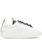 Grey Mer Contrasting Vamp Sneakers - White