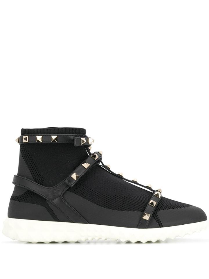 Valentino Valentino Garavani Rockstud Caged Sneakers - Black