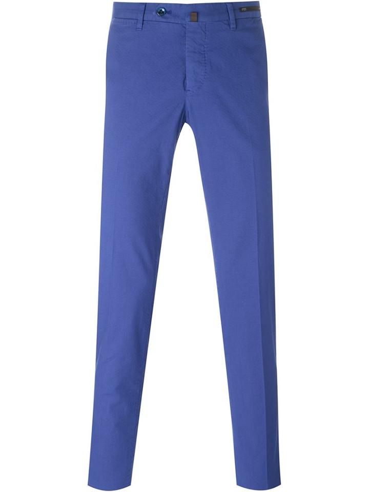 Pt01 Tinto Super Slim Chinos, Men's, Size: 52, Blue, Cotton/spandex/elastane