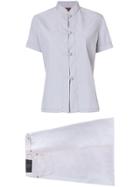 Jean Paul Gaultier Vintage Mandarin Shirt & Skirt Set - Blue