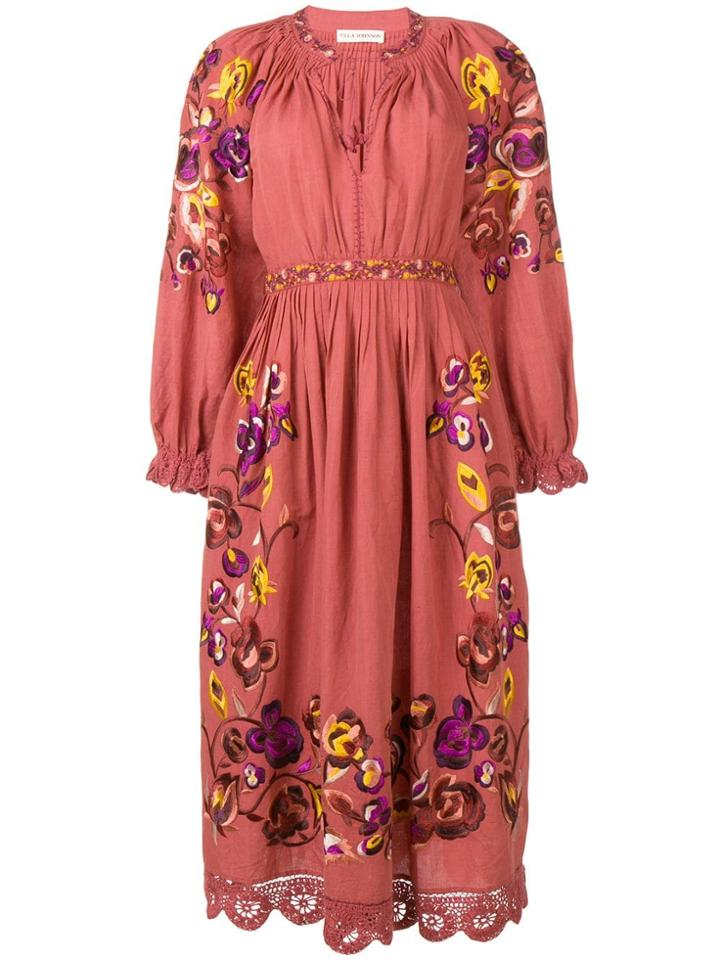 Ulla Johnson Embroidered Floral Dress