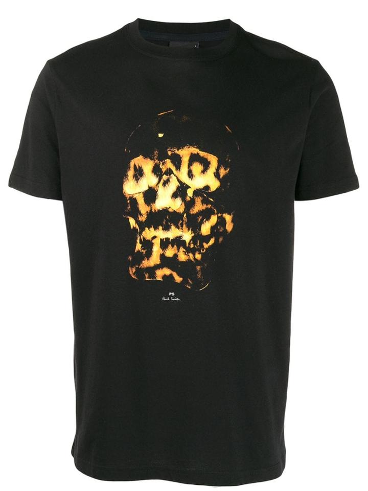 Ps Paul Smith Leopard-print Skull T-shirt - Black