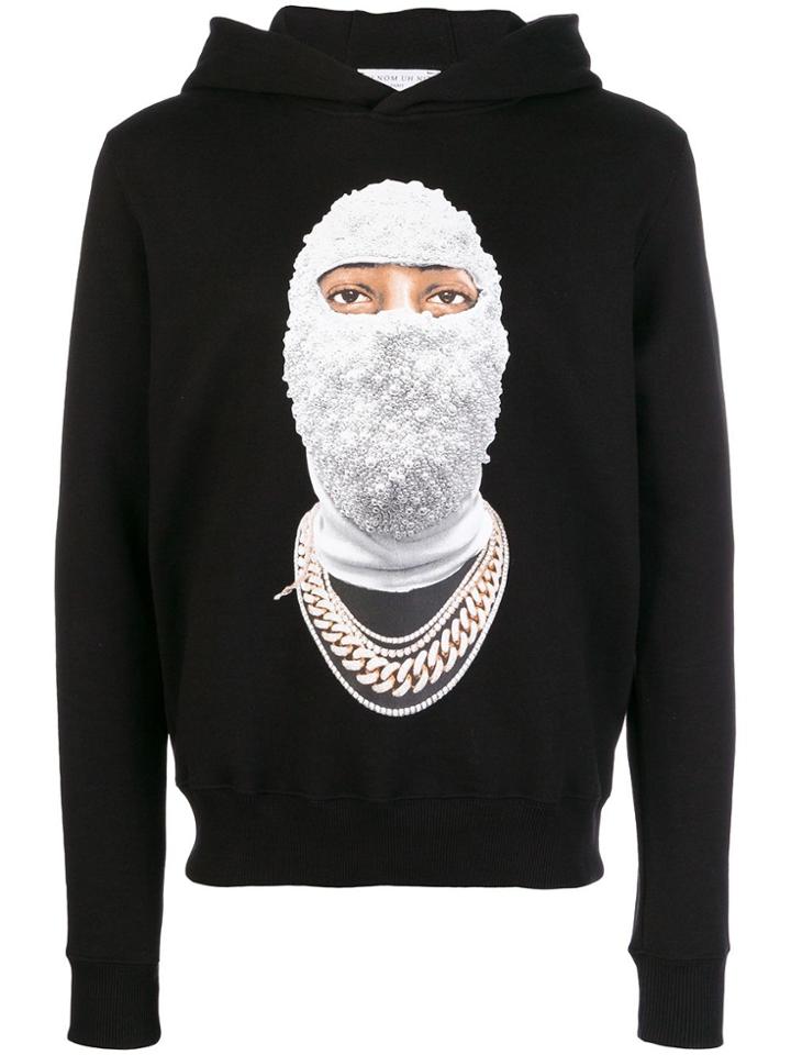 Ih Nom Uh Nit Gold Face Hoodie - Black