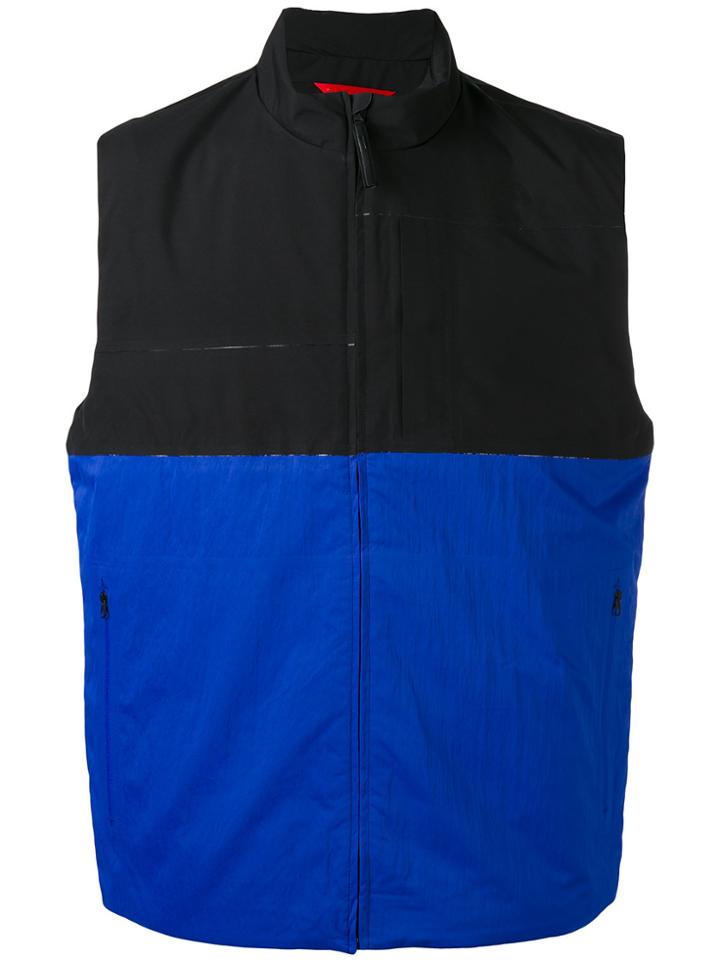 The North Face Colour Block Zipped Waistcoat - Blue
