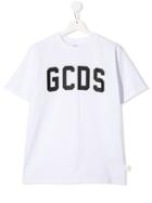 Gcds Kids Teen Logo Print T-shirt - White
