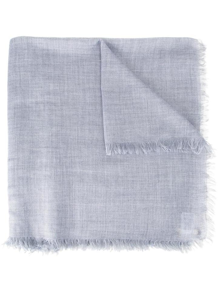 Cruciani Raw Edge Scarf, Women's, Grey, Silk/cashmere