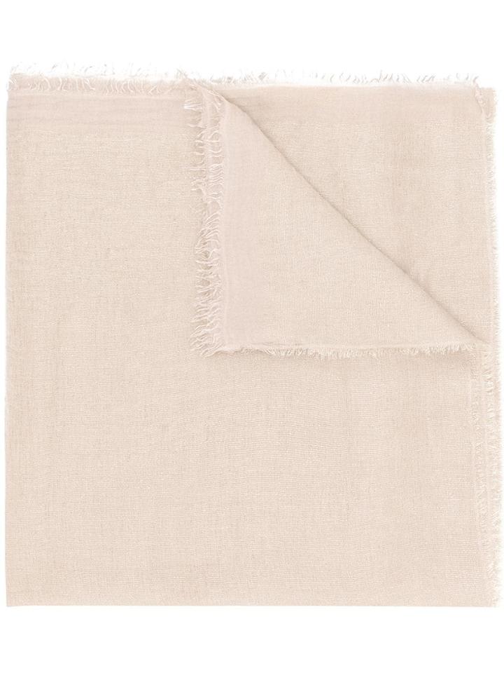 Faliero Sarti Frayed Hem Scarf - Neutrals