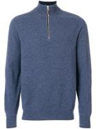 N.peal Carnaby Half Zip Sweater - Blue