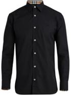 Burberry Plain Button Down Shirt - Black