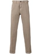 Boglioli - Tapered Tailored Trousers - Men - Cotton/linen/flax - 32, Nude/neutrals, Cotton/linen/flax