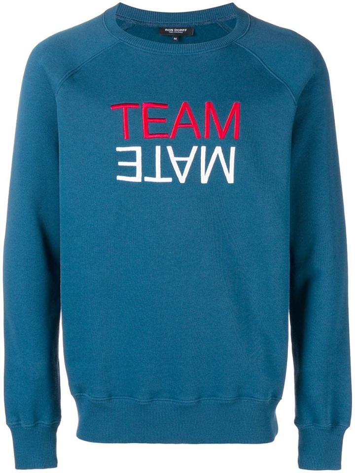 Ron Dorff Team Mate Slogan Sweatshirt - Blue