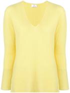 Allude V-neck Sweater - Yellow