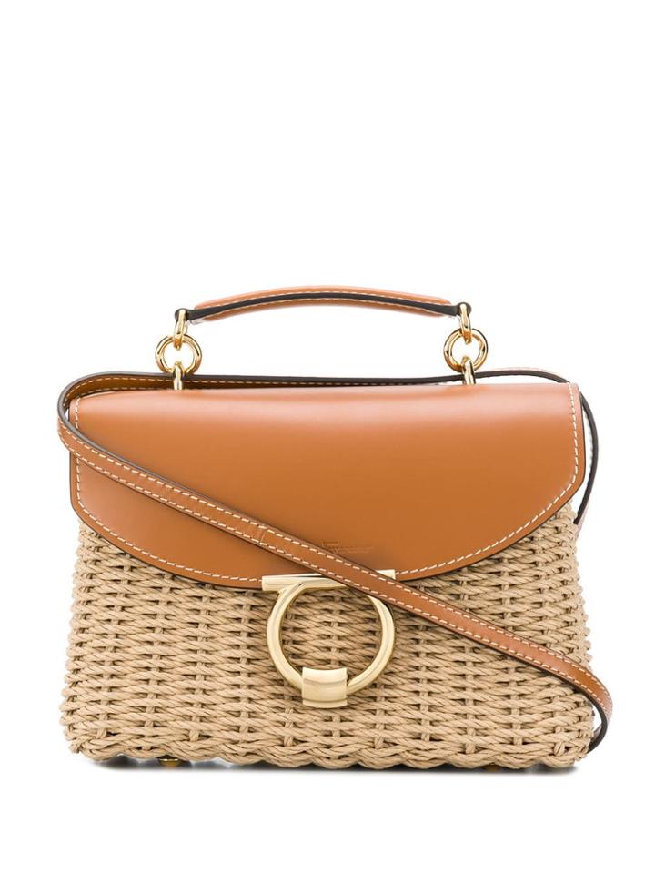 Salvatore Ferragamo Chain Link Handle Bag - Neutrals