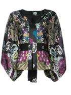 Natori Kimono Sleeve Belted Top - Black
