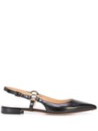 Francesco Russo Slingback Mules - Black