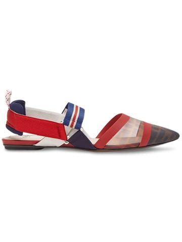 Fendi Slingback Sabots - Red