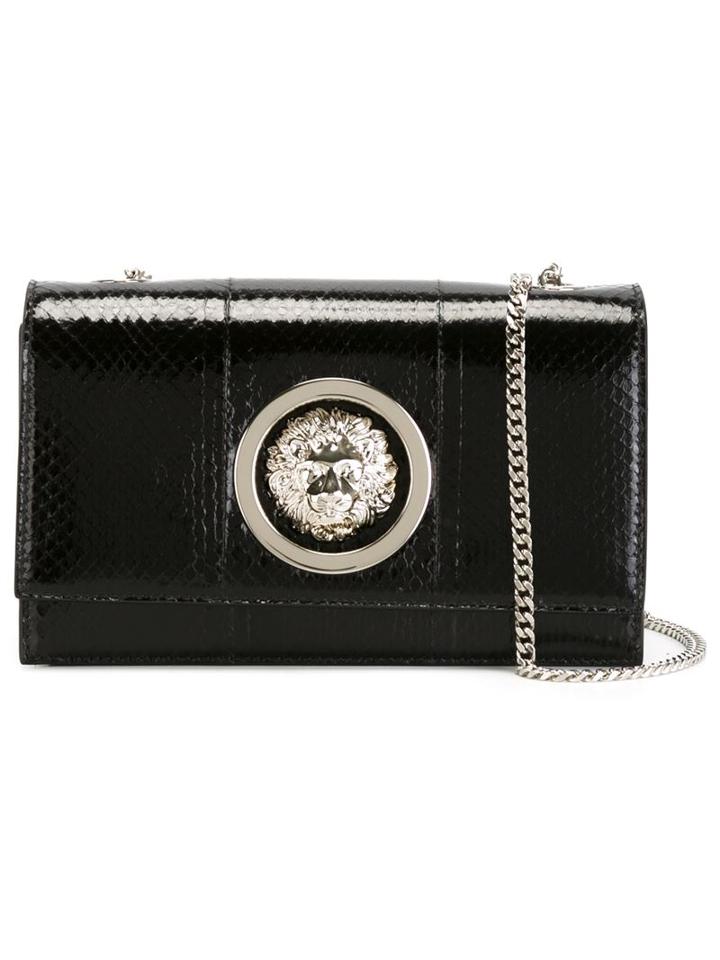 Versus Lion S Head Crossbody Bag, Women's, Black, Leather/metal Other