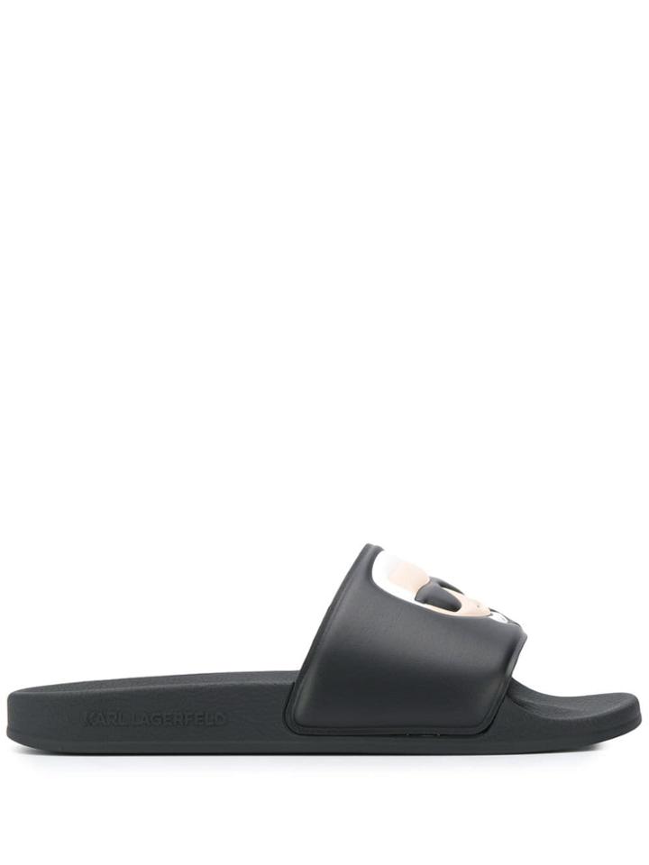 Karl Lagerfeld Ikonik Slides - Black