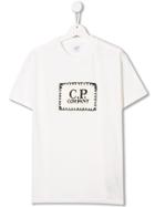 Cp Company Kids Logo Printed T-shirt - White