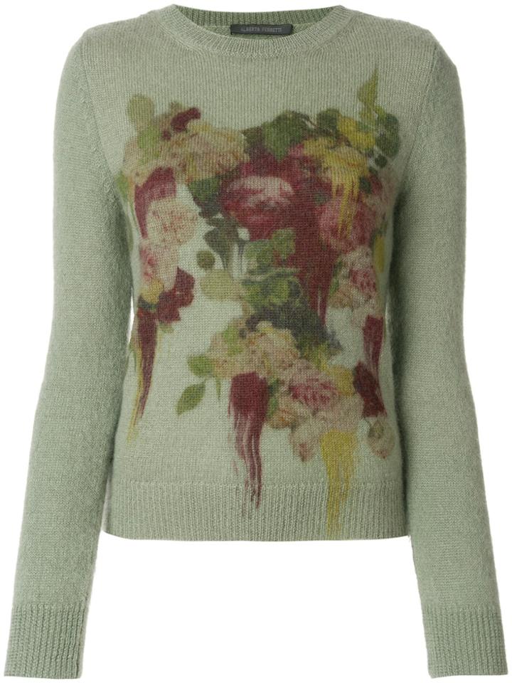 Alberta Ferretti Floral Jumper - Green