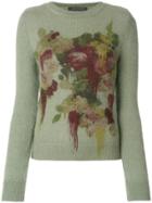 Alberta Ferretti Floral Jumper - Green