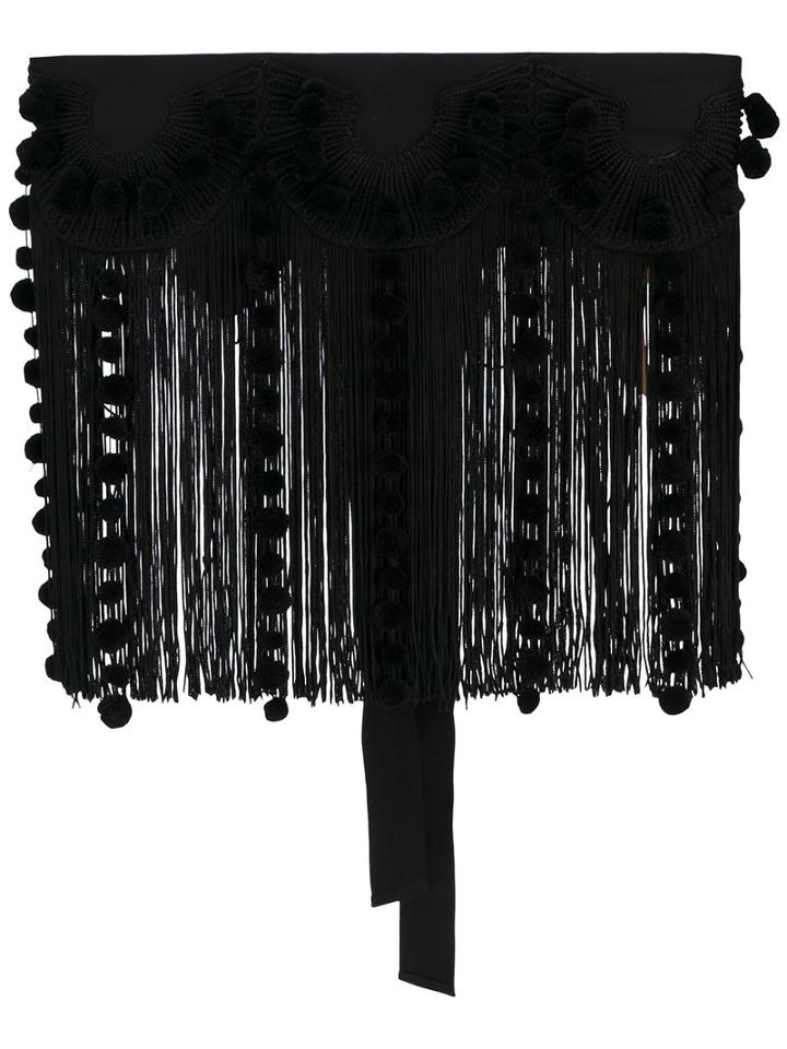 No21 - Embroidered Belt - Women - Cotton/polyester/viscose - One Size, Black, Cotton/polyester/viscose