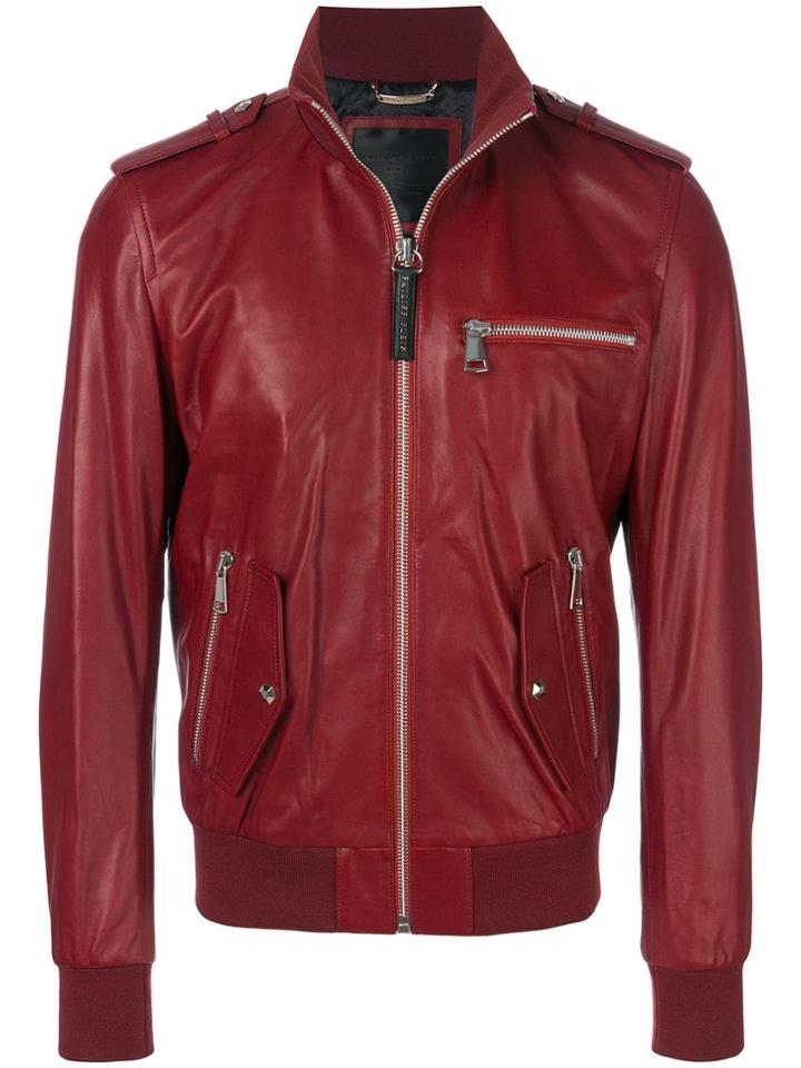 Philipp Plein Retro Zipped Jacket - Red