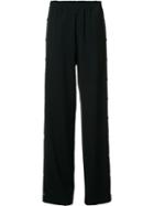 Maison Margiela Stretch Wool Gabardine Tear-away Trousers, Women's, Size: 40, Black, Spandex/elastane/virgin Wool