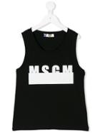 Msgm Kids - Logo Print Vest - Kids - Cotton - 8 Yrs, Black