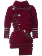 Helen Lawrence Asymmetric Roll Neck Sweater, Women's, Size: Medium/large, Red, Nylon/spandex/elastane/lambs Wool