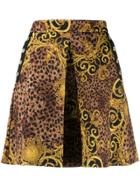 Versace Jeans Couture Baroque Print Mini Skirt - Brown
