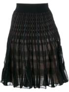 Alexander Mcqueen Metallic A-line Skirt - Black