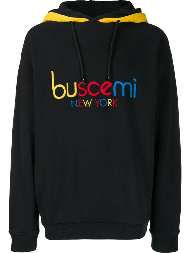 Buscemi Embroidered Logo Hoodie - Blue