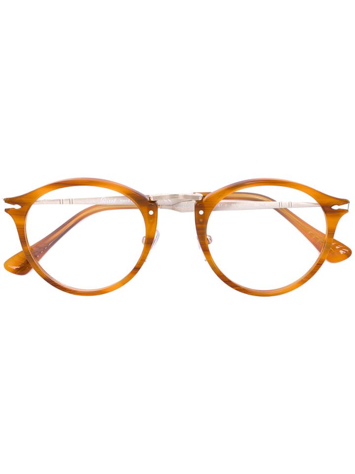 Persol Round Frame Glasses - Yellow & Orange