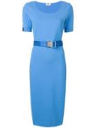 Fendi Belted Pencil Dress - Blue