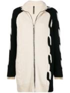 Pierantoniogaspari Colour Block Cable Knit Cardigan - Neutrals