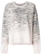 All Saints Tiger Stripe Knit Sweater - Grey
