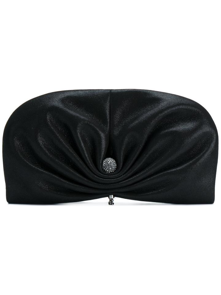 Jimmy Choo - Vivien Shimmer Clutch - Women - Suede - One Size, Black, Suede