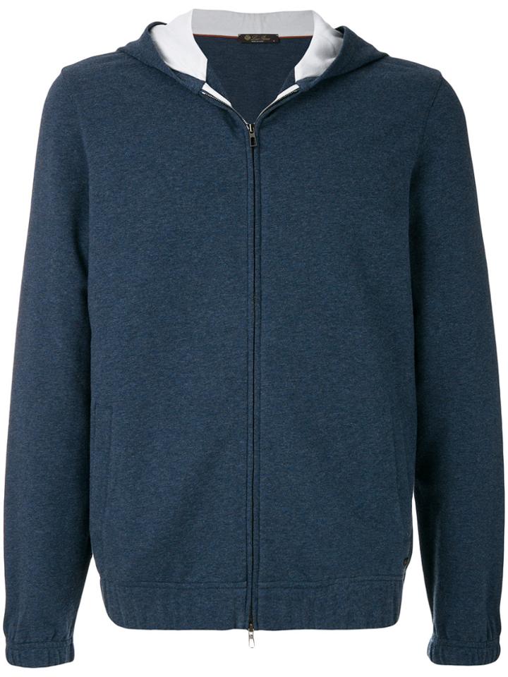 Loro Piana Zipped Hooded Jacket - Blue