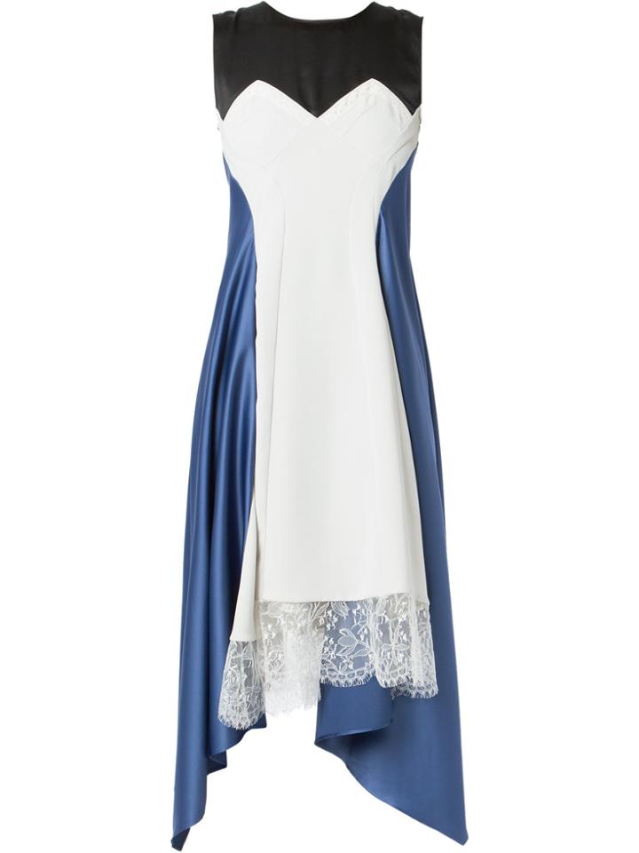 Koché Fitted Panelled Dress - Blue