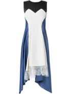 Koché Fitted Panelled Dress - Blue