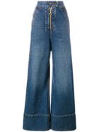 Ellery Wide Leg Denim Jeans - Blue