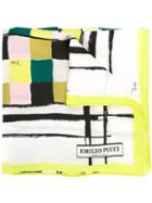 Emilio Pucci Painted Effect Checked Scarf