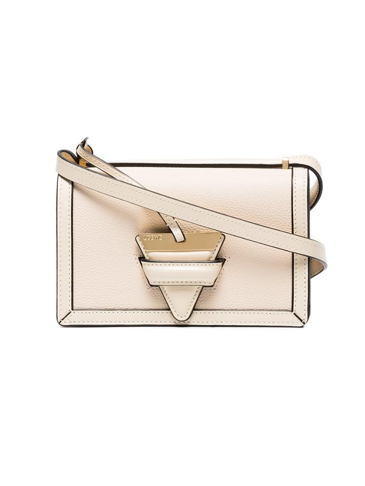 Loewe Ivory Barcelona Leather Shoulder Bag - White